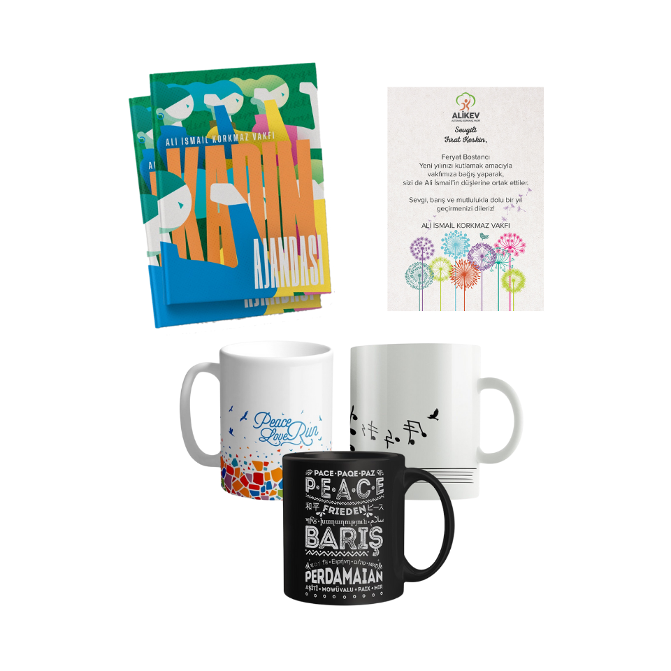 Kadın Ajandası + Kupa +  Yeni Yıl Sertifikası