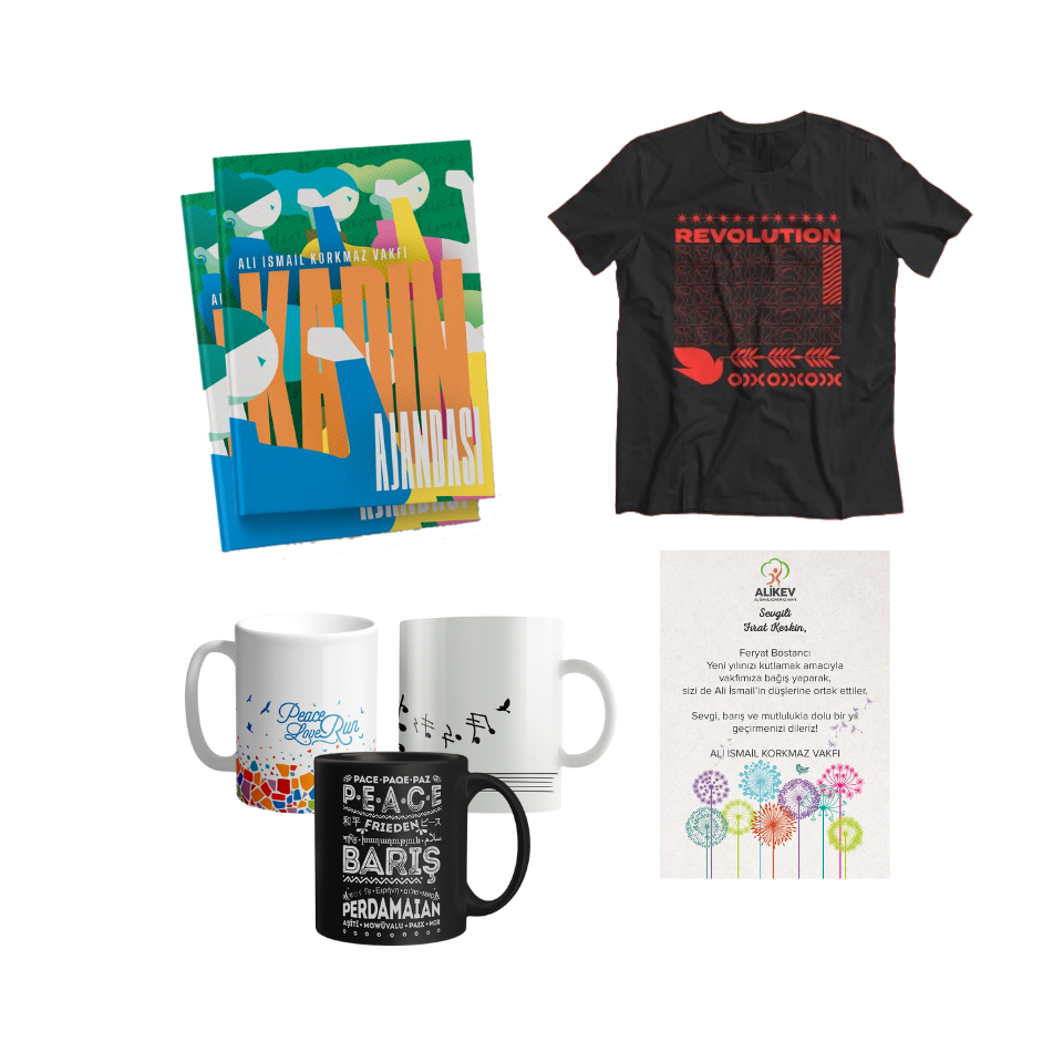 Kadın Ajandası + Revolution Tişört + Kupa + Yeni Yıl Sertifikası