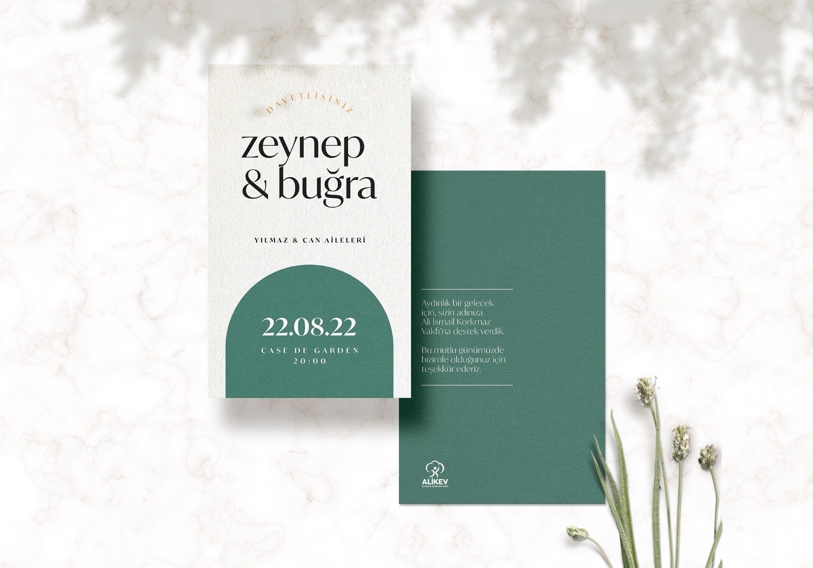 Davetiye-5 Koyu Yeşil